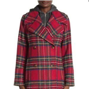 Avec Les Filles Plaid hoodie coat - I have this with me so can ship immediately